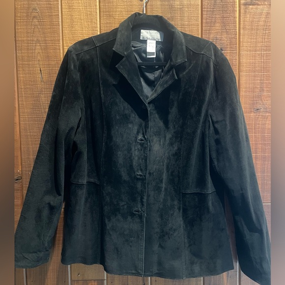 Liz Claiborne Jackets & Blazers - Vintage Black Suede Blazer